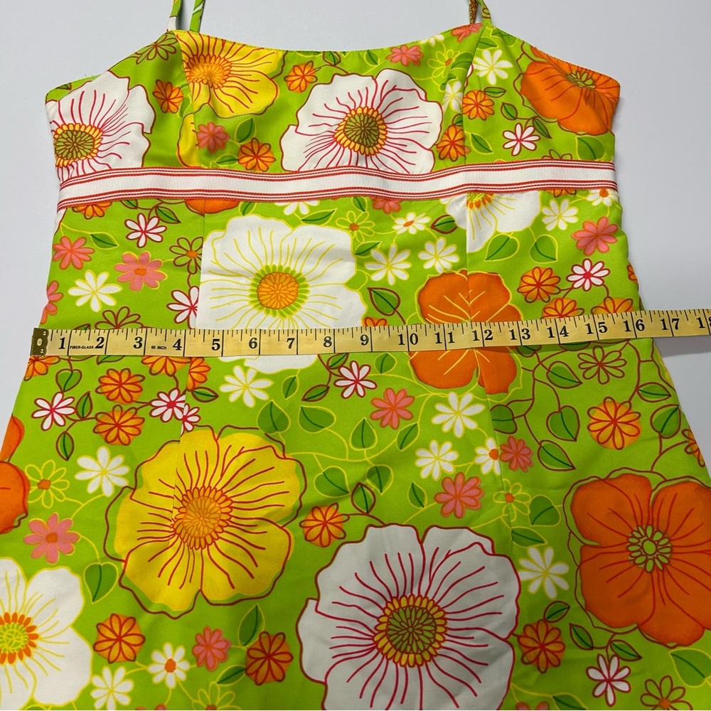 F.L.P Babydoll Floral Mini Sundress Size 11 Zip Reversible 70s Inspired Twee - Picture 9 of 12